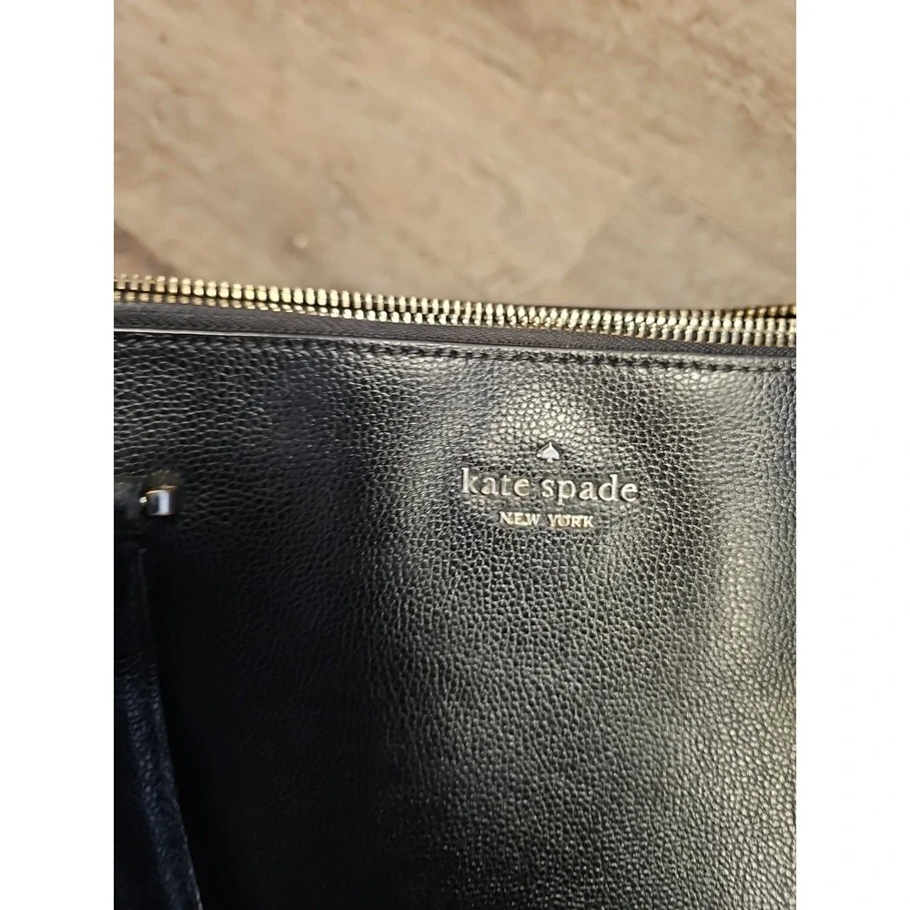 Kate Spade Black Leather Large‎ Tote Bag/purse